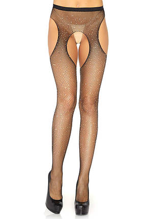 Колготки с кристалликами Leg Avenue Fishnet tights with accents all Оригинал, фото 2