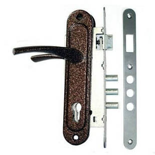 Врізний замок Арика ЗВ-7 ЄВРО коричневий без циліндра