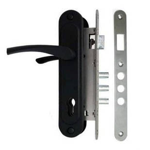 Врізний замок Арика ЗВ-7 ЄВРО чорний без циліндра