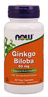 Специальный продукт NOW Ginkgo Biloba 60 mg Veg Capsules 60 капсул (4384301722)