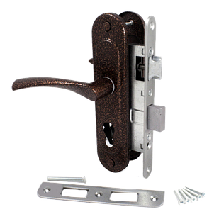 Врізний замок Арика ЗВ4 У 55 мм коричневий без циліндра