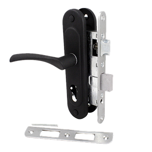 Врізний замок Арика ЗВ4 У 55 мм чорний без циліндра