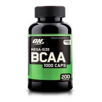 Амінокислота Optimum Nutrition Mega-Size BCAA 1000 200 капсул (4384301747)