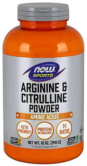 Амінокислота NOW Arginine & Citrulline Powder 340 г Без смаку (4384301903)