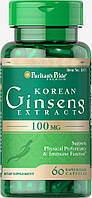 Специальный продукт Puritan's Pride Korean Ginseng Standardized 100 mg 60 капсул (4384301941)