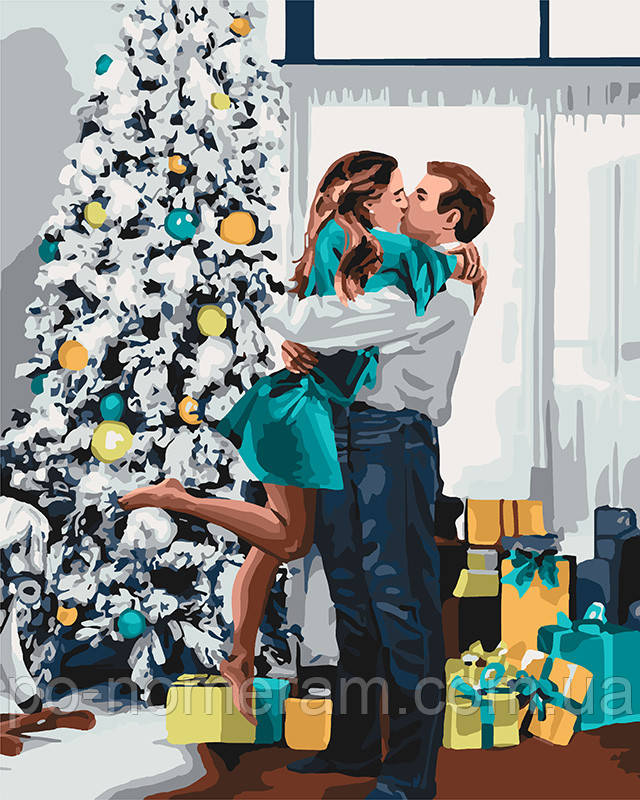 Акційна Картина за номерами Ідейка Новорічний настрій (KHO4637) 40 х 50 см, фото 1