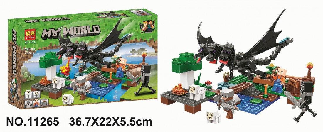 Конструктор Bela (Larі) 11265 "Напад Чорного Дракона" 283 деталей (аналог Lego Майнкрафт, Minecraft)