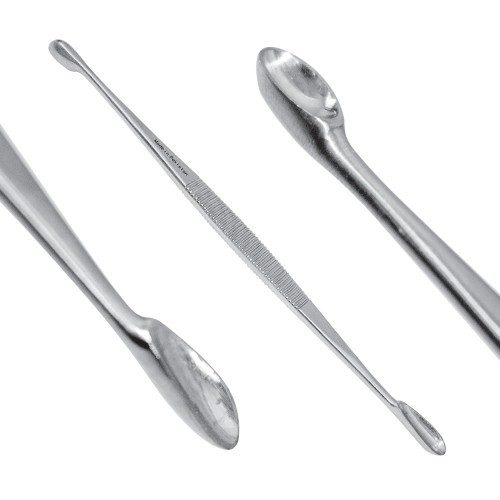 Кісткова кюретка Volkmann 17 см, двостороння 6х18 мм / 5х10 мм, JO-21-282, фото 1