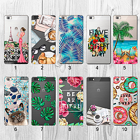 Силіконовий чохол з малюнком для Huawei P8 Lite (new collection)