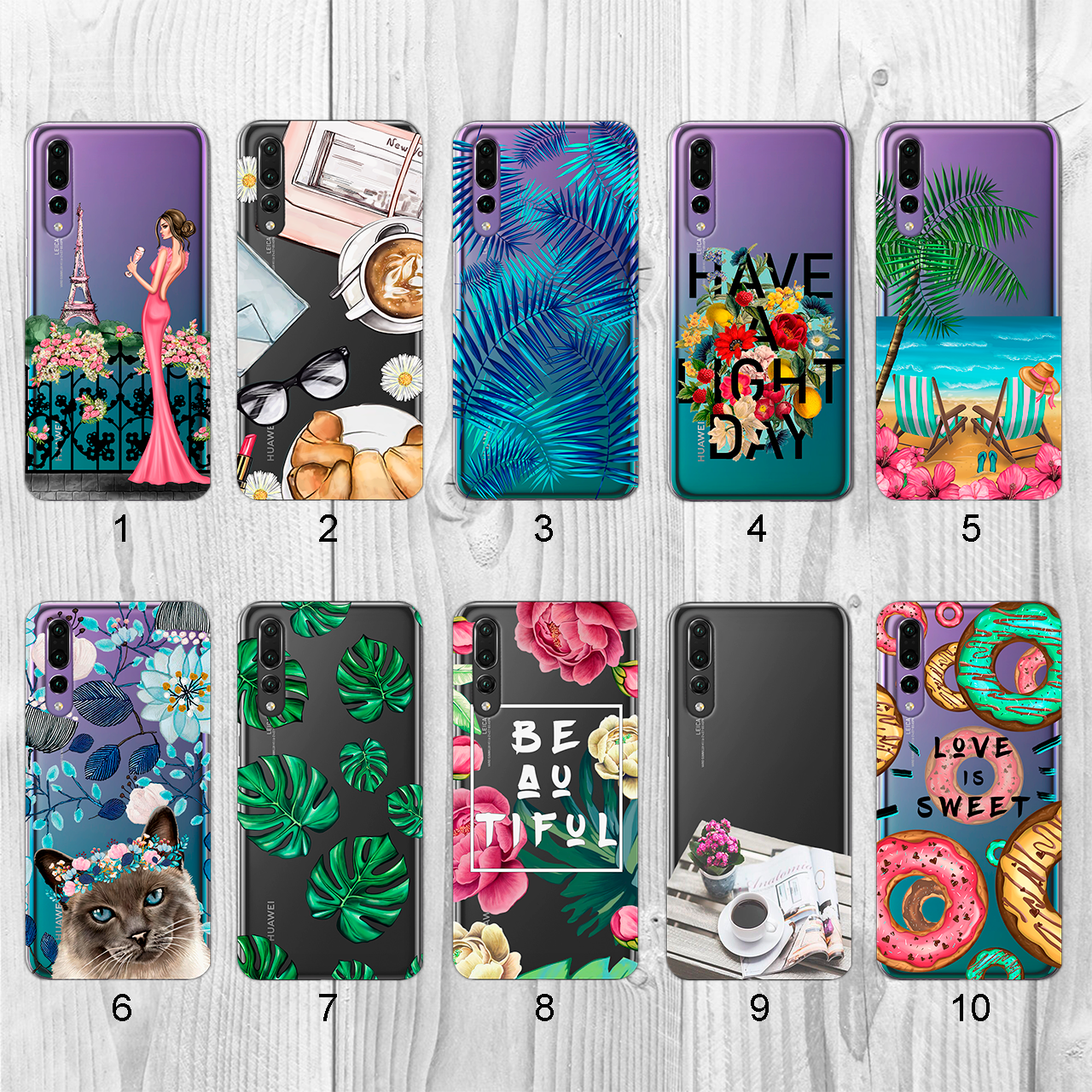 Силіконовий чохол з малюнком для Huawei P20 Pro (new collection)