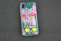 Чохол для телефону Samsung A40 / A405 (2019) Silicone Water Shine №1 Червоний фламінго