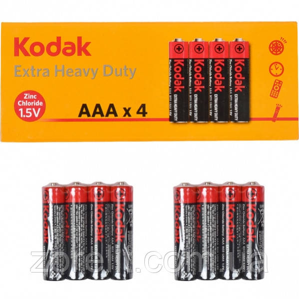 Батарейка Kodak R03 AAA по 4 бат. в блістері (15 бл/уп) ціна за 1 блістер