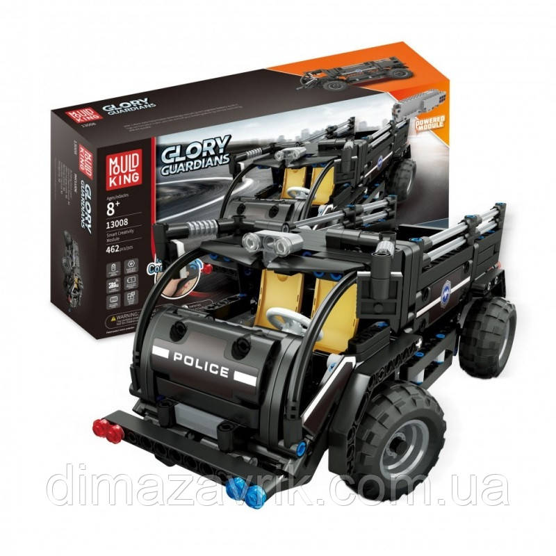 Конструктор радіокерований Mould King 13008 "Поліцейська вантажівка" з акумулятором 462 деталі
