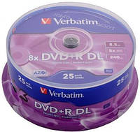 VERBATIM DVD+R 8,5Gb DL 8x Cake 25 pcs 43757 1шт
