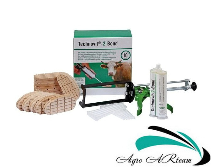Набір Technovit-2-Bond для лікування копит із пістолетом — дозатором, Німеччина, фото 1