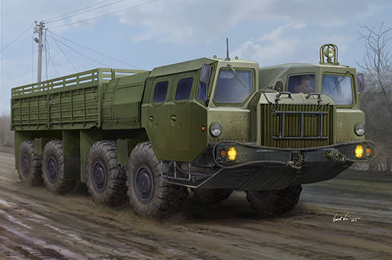 МАЗ-7313 радянський важкий вантажний автомобіль. Збірна модель в масштабі 1/35. TRUMPETER 01050, фото 2