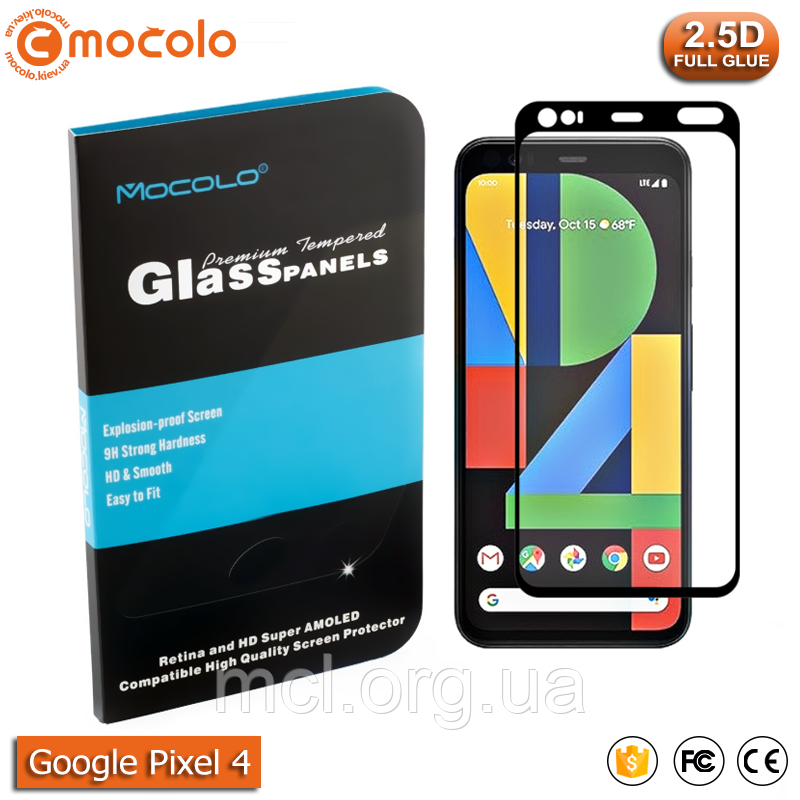 Захисне скло Mocolo Google Pixel 4 (Black) - Full Glue