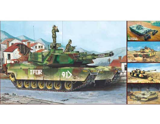 M1A1 / A2 Абрамс 5 в 1. Збірна модель американського танка в масштабі 1/35. TRUMPETER 01535, фото 1