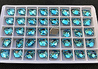 Brilliance Cosmic Aquamarune(Turquoise) 14*11mm космик аквамарин бирюзовый люкс стекло