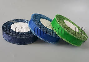 Стрічка репсова з люрексом 2,5см/25ярд