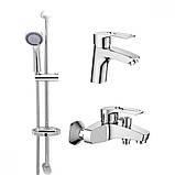 Комплект змішувачів для ванної Haiba Hansberg.SET - 1. (001, 009, стійка) (HB0900), фото 9