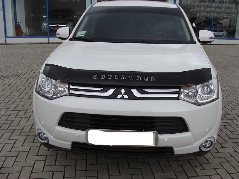 Дефлектор капота (мухобойка) Mitsubishi Outlander 2012- (митсубиси аутлендер) - фото 3 - id-p73445443