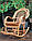 Крісло-гойдалка плетене з лози (безкоштовна доставка), фото 7