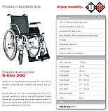 Б/У Стандартна Інвалідна Коляска B+B S-ECO 300 Wheelchair, фото 2