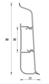 Плинтус напольный широкий ideal СИСТЕМА 80мм белый матовый 001 - фото 6 - id-p1060540725