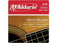 Струны для акустической гитары D*ADDARIO EJ-12 (13-56) bronze