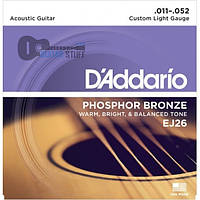 Струни для акустичної гітари D*ADDARIO EJ-26 (011-052) фосфорна бронза