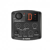 Пьезодатчик Cherub GT-4 Preamp 3 Band EQ/ Chromatic tuner/