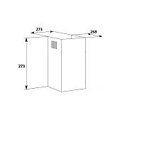 Комин вытяжки нержавейка (внутренний) "QUARTA 60 Н-0,5" -- Quarta, Quarta H, Stels A, Stels H