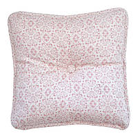 Подушка декоративна з ґудзиком Прованс Bella Рожевий вітраж