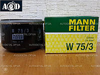 Фильтр масляный Renault Kangoo 1.4 / 1.5 / 1.6 / 1.9 1997-->2008 Mann (Германия) W 75/3