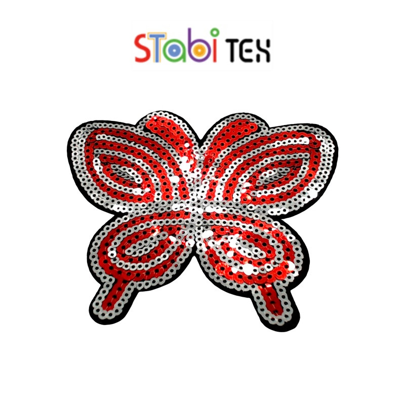 Термоаплікації "Велика метелик" Червона