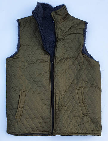 Жилетки, тілогрійки на штучному хутрі з плащівки на блискавці, фото 1