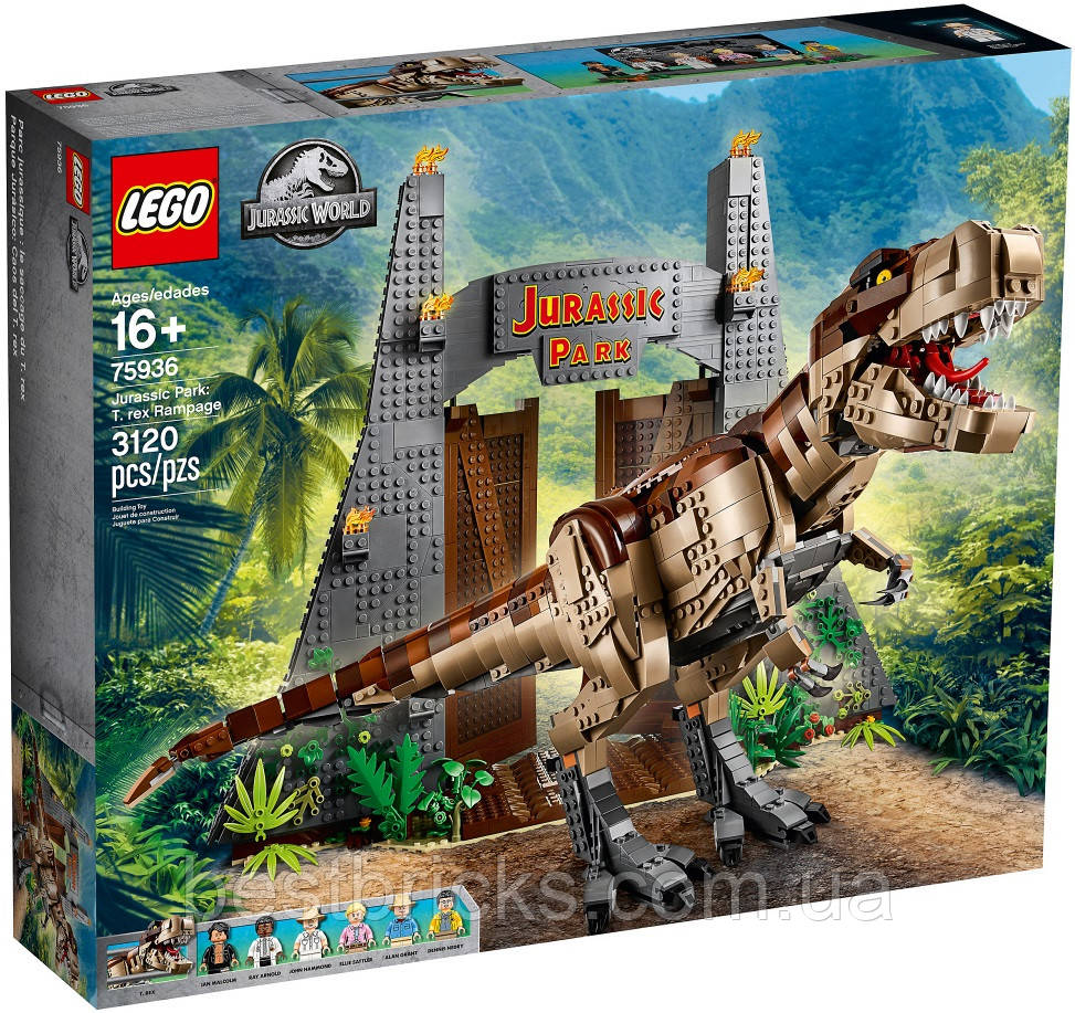 Lego Jurassic World Ярость Ти-Рекса 75936 — Купить Недорого на Bigl.ua ...