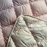 Ковдра Євро на холофайбері "ODA" 200*220 см Тепла ковдра, наповнювач холофайбер. Стьобана ковдра ОДА, фото 3