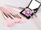 Набір пензлів для макіяжу 10 шт Zoreya pearl, фото 4