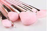 Набір пензлів для макіяжу 10 шт Zoreya pearl, фото 5