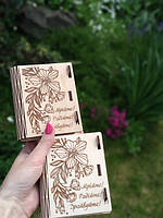 Скринька для грошей Купюрниця для грошей Дерев'яна подарункова купюрниця Сувенір Шкатулка для різних заходів