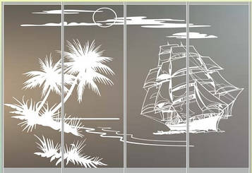 Малюнки для чотирьох дверей (Піскоструми)