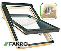 Мансардное окно деревянное Факро FTS U2 для уклона кровли 15-90°, с Энергосберегающим стеклопакетом Мансардное, 78 х 140 см