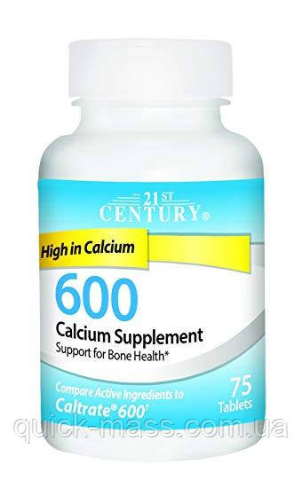 Кальцій для кісток 21st Century Calcium 600mg 75tab, фото 1