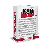 Клей для плитки, каменю Litokol Litoflex K80 (литокол к80) 20 кг (білий)