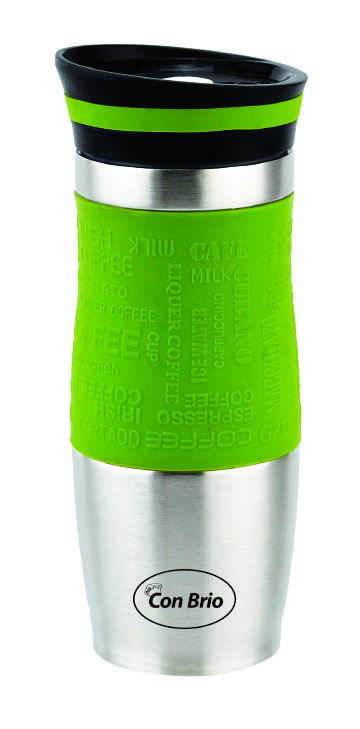Термокружка Con Brio CB-364 зелена 380 мл з нержавіючої сталі герметична
