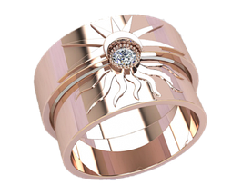 Сонце і Місяць, Кільця парні, для заручин, весільні кільця, для двох