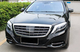 Решітка радіатора Mercedes W222 у стилі AMG (чорна + хром)