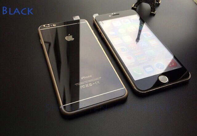 Дзеркальні скла для Iphone 6 plus/6s plus на передню та задню панель, black